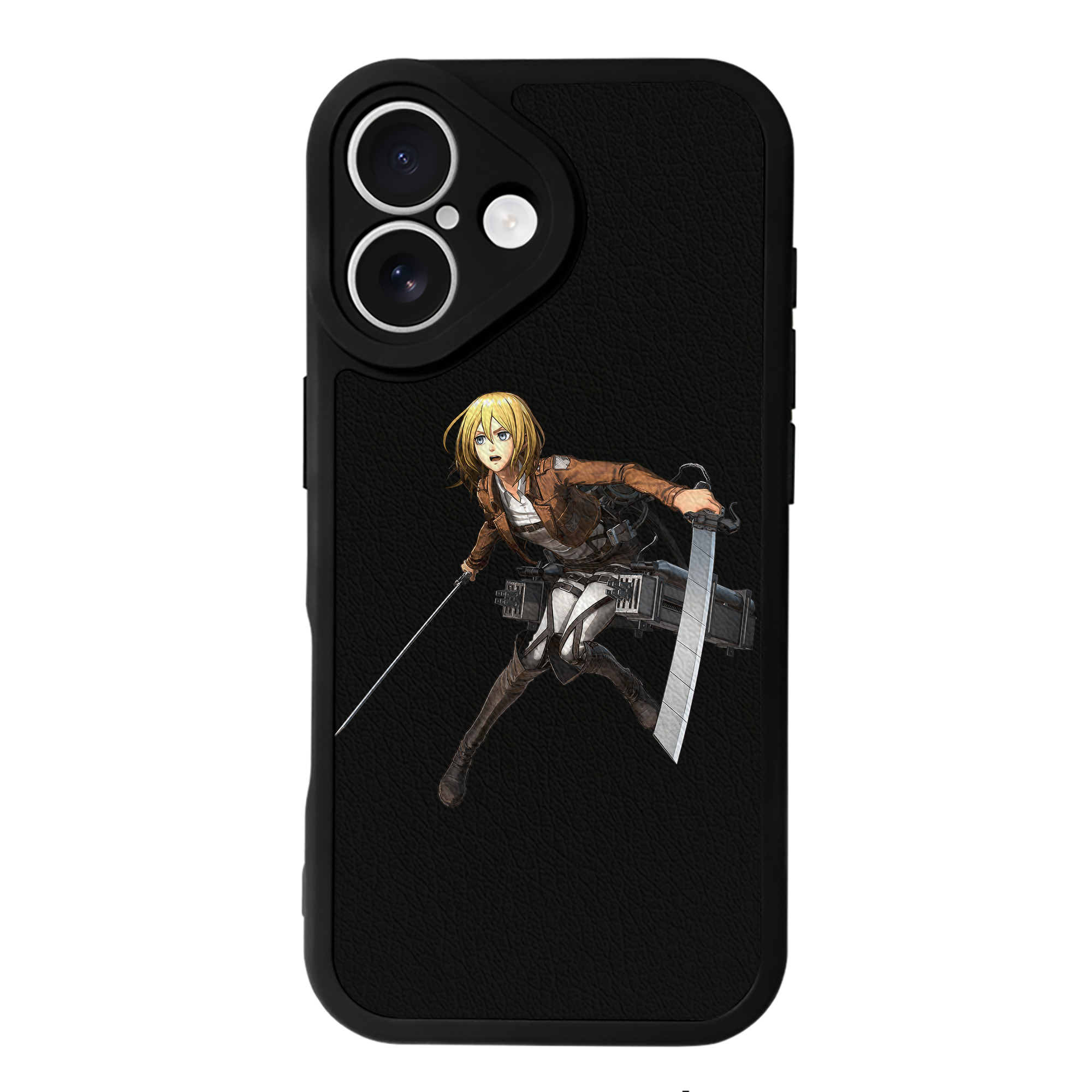 （画像用） 進撃の巨人 クリスタ·レンズ Attack on Titan Christa Lenz 【iPhone 16シリーズ対応】シリコンスマホケース（レザー調） 材質：シリコン